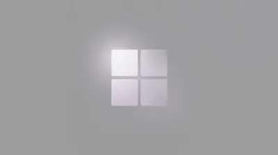 Windows 11 arrière plan minimaliste logo blanc