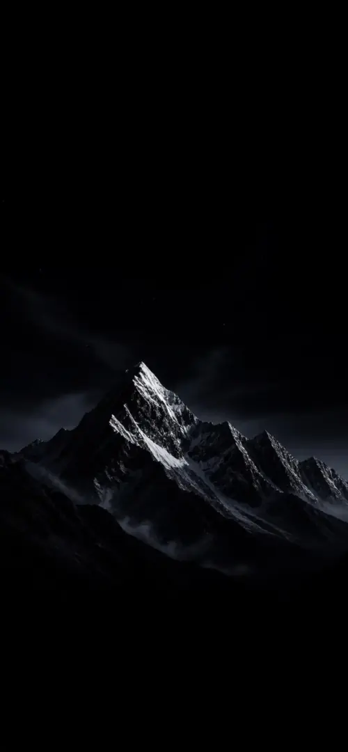 Dark Mountains at Night in 4K for Mobile