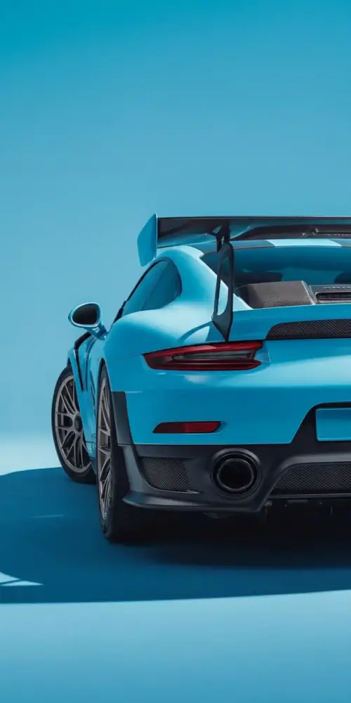 Minimalist blue Porsche sporty HD for smartphone