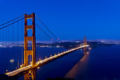 Golden Gate Bridge de nuit pour arrière plan PC