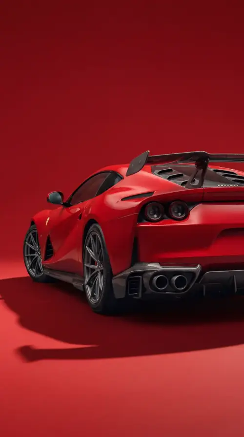 Red Ferrari sports car 4K for smartphone