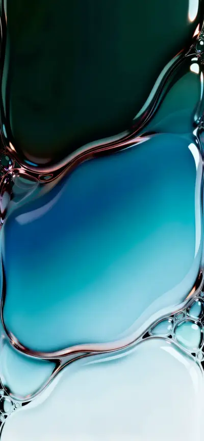 Blue and black abstract liquid glass wallpaper HD 4K for phone