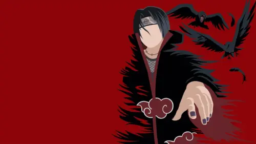 Arrière plan Naruto de Itachi Uchiha minimaliste fonds d’écran HD 4K pour ordinateur