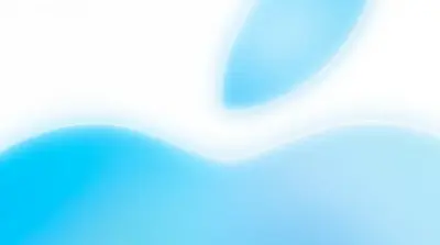 Blue Apple background for MacBook