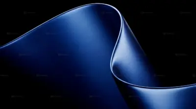 Blue metallic abstract wave wallpaper HD 4K for desktop