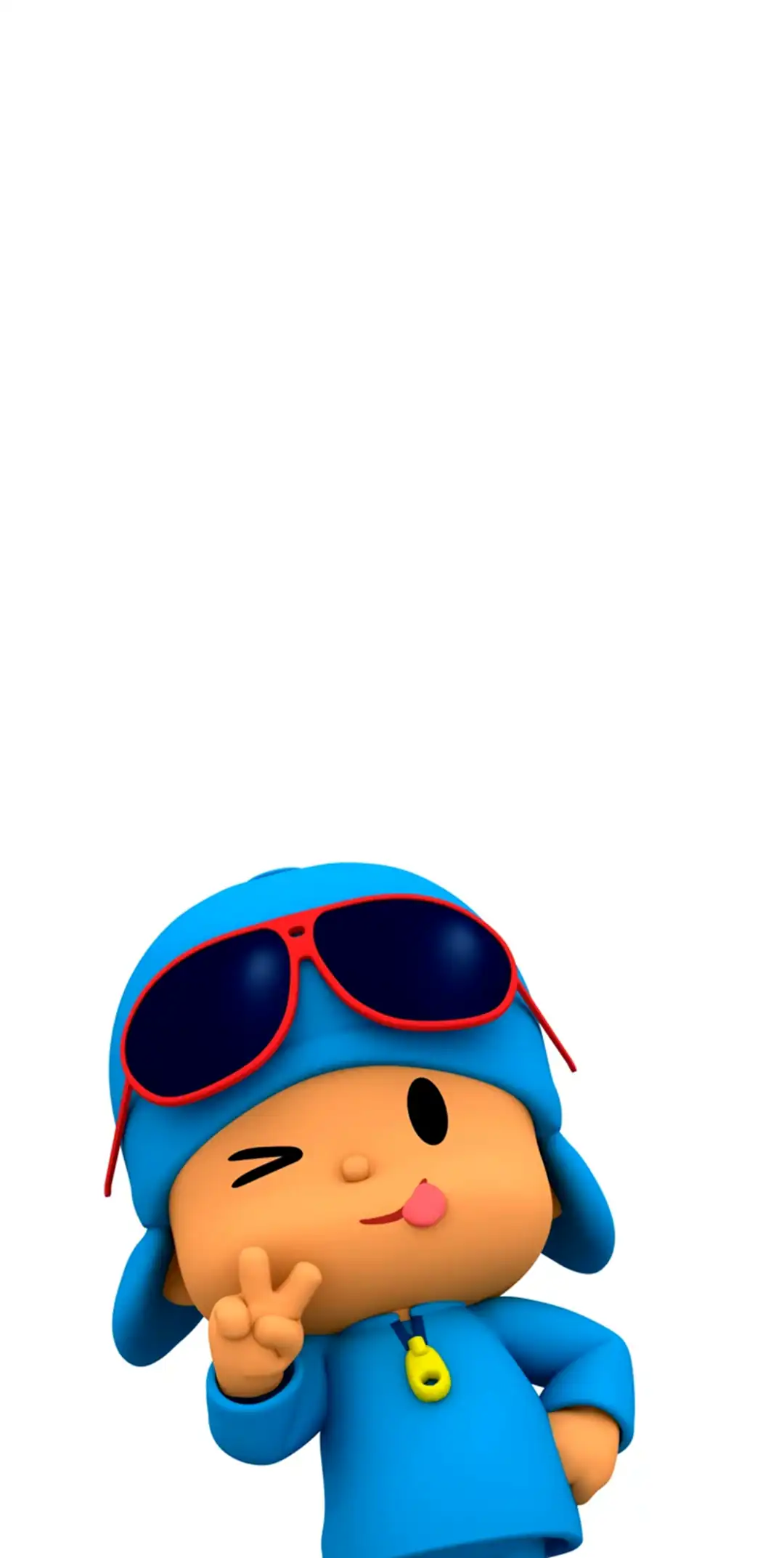 Pocoyo looks cool with sunglasses wallpaper HD 4K for phone