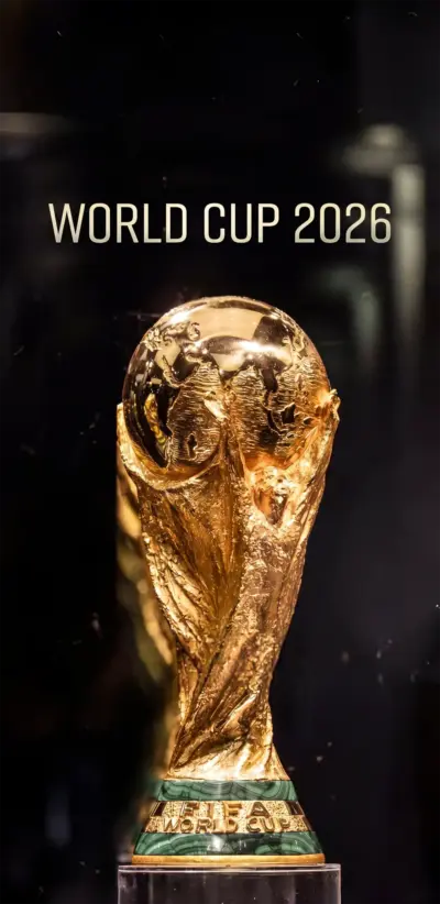 Background 2026 World Cup Trophy wallpaper HD 4K for phone
