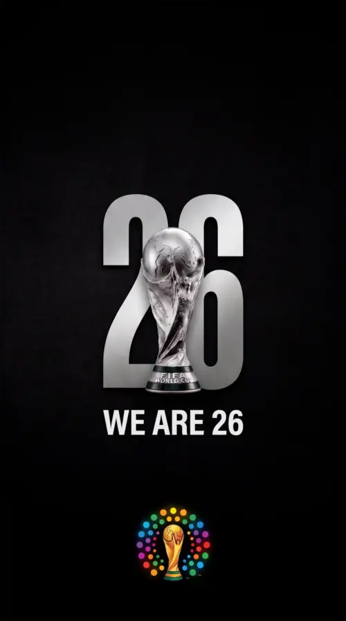 2026 World Cup We Are 26 black background