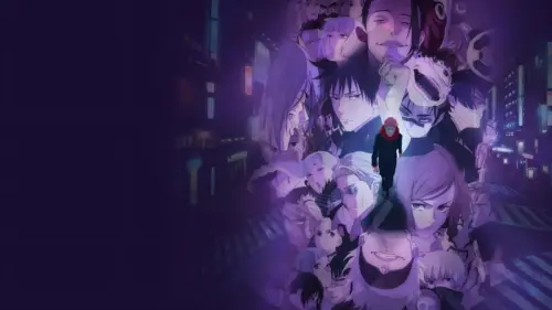 Arrière-plan minimaliste violet avec personnages de Jujutsu Kaisen fonds d’écran HD 4K pour ordinateur