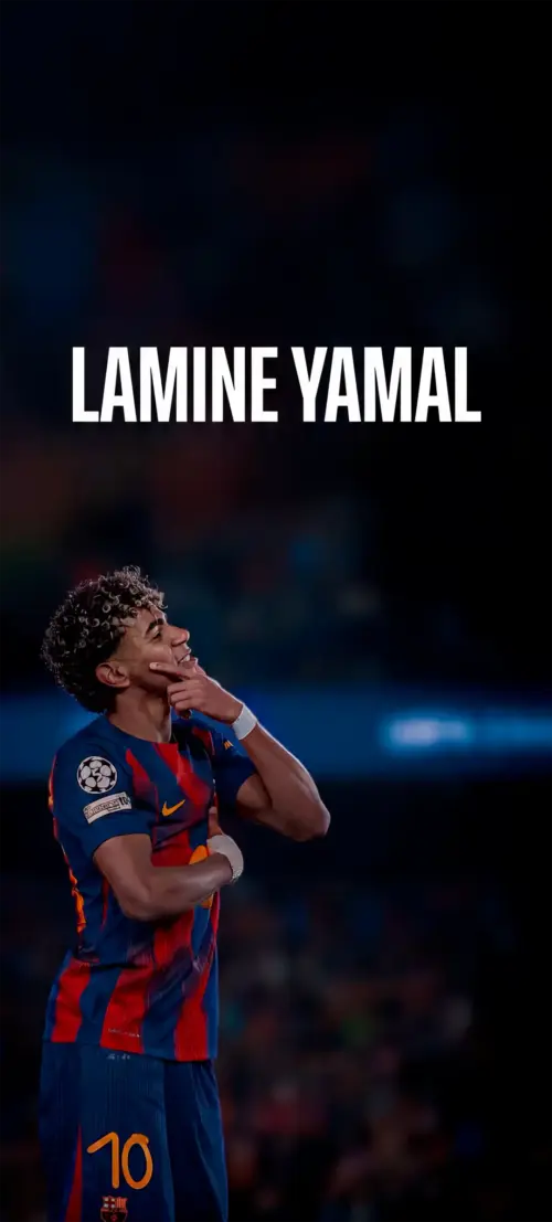 Lamine Yamal FC Barcelona jersey wallpaper HD 4K for phone