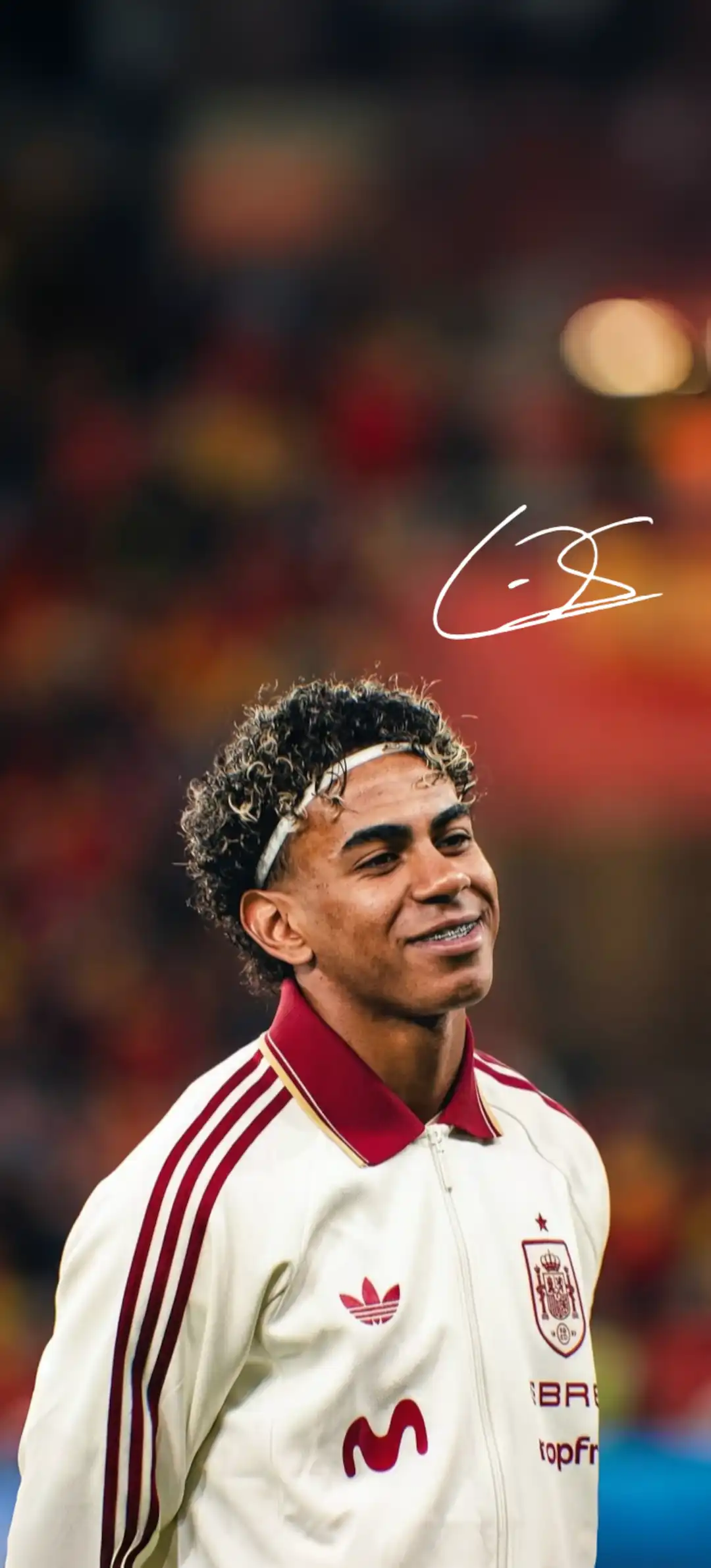 Lamine Yamal with his signature wallpaper HD 4K for phone