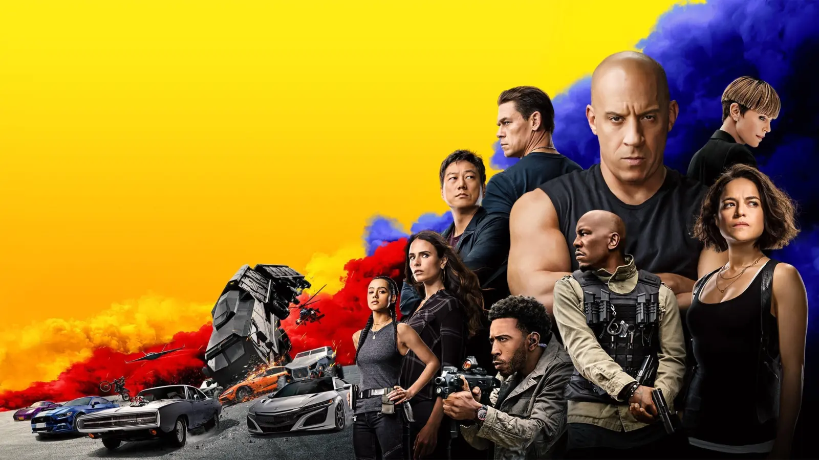 Background of characters from Fast and Furious 10 wallpaper HD 4K for desktop