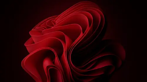 Red abstract shape Windows 11 wallpaper HD 4K for desktop