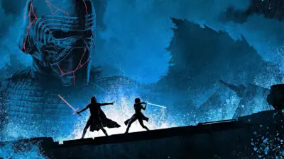 Duel Rey contre Kylo Ren sabres laser croisés