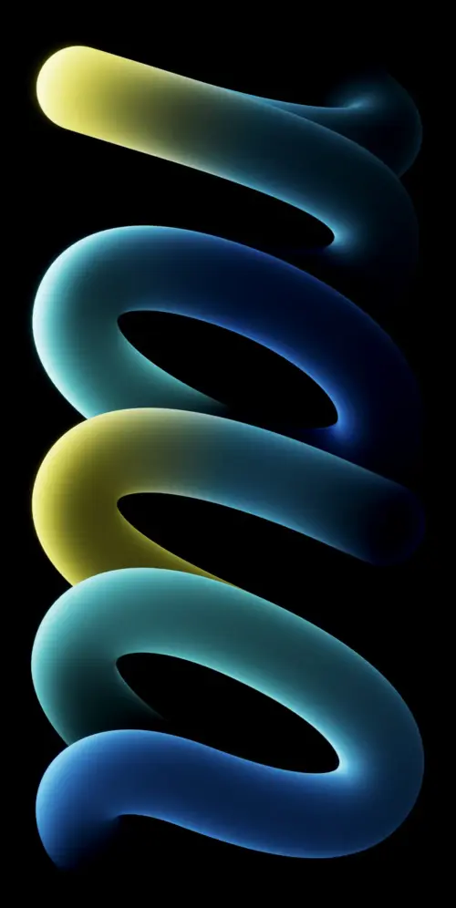 Abstrait noir avec formes lumineuses bleues et jaunes