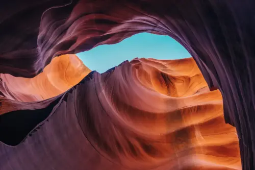Sandstone canyon with sculpted curves wallpaper HD 4K for desktop