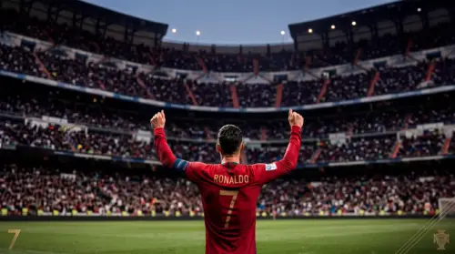 Cristiano Ronaldo de dos maillot du Portugal