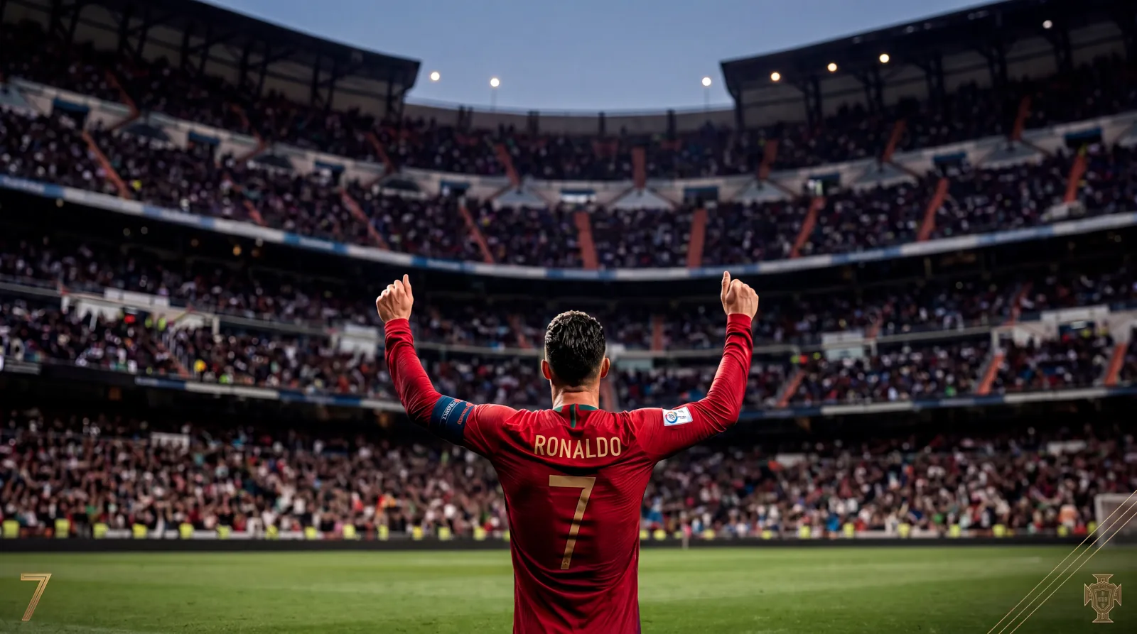 Cristiano Ronaldo de dos maillot du Portugal fonds d’écran HD 4K pour ordinateur