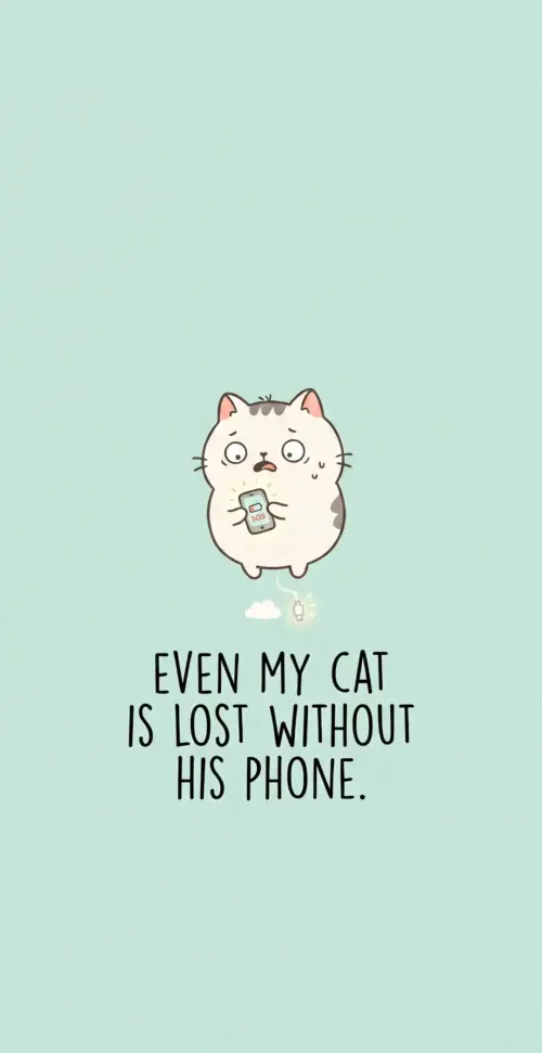 Cute cat with a humorous quote