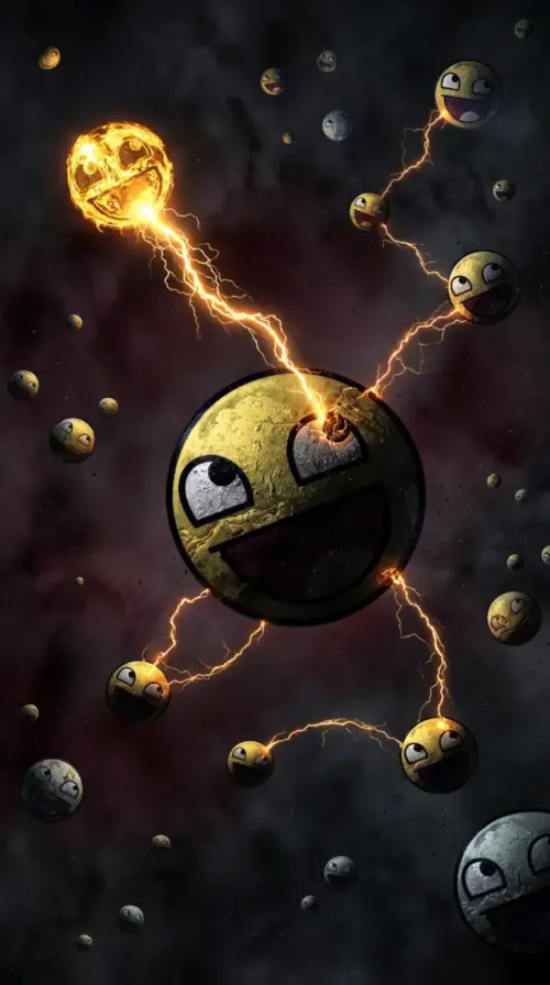 Smiley électrique dans l'espace