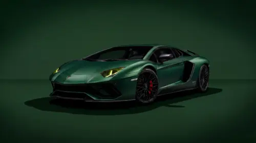 Lamborghini Aventador verte sur fond vert sombre fonds d’écran HD 4K pour ordinateur