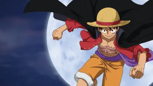 Luffy devant la pleine lune – One Piece fonds d’écran HD 4K pour ordinateur