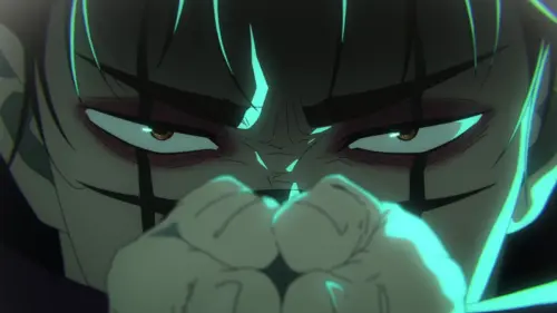 Anime character with an intense gaze wallpaper HD 4K for desktop