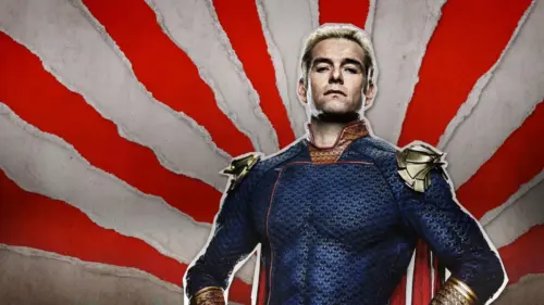 Homelander de The Boys sur fond rouge fonds d’écran HD 4K pour ordinateur