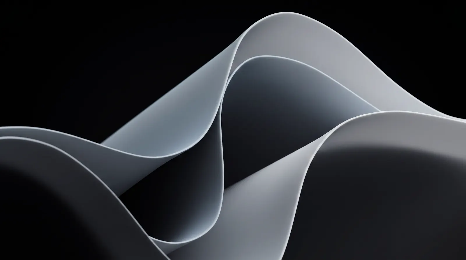 Black and gray abstract with fluid curves wallpaper HD 4K for desktop