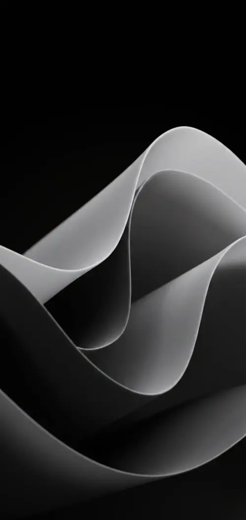 Abstract black and gray shapes with wavy forms wallpaper HD 4K for phone