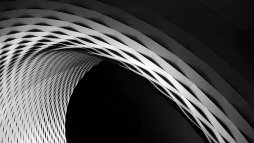 Abstract black-and-white architecture