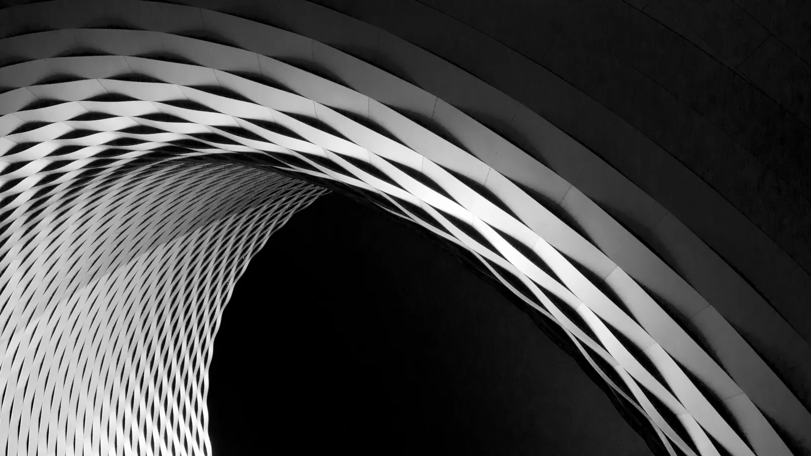 Abstract black-and-white architecture wallpaper HD 4K for desktop
