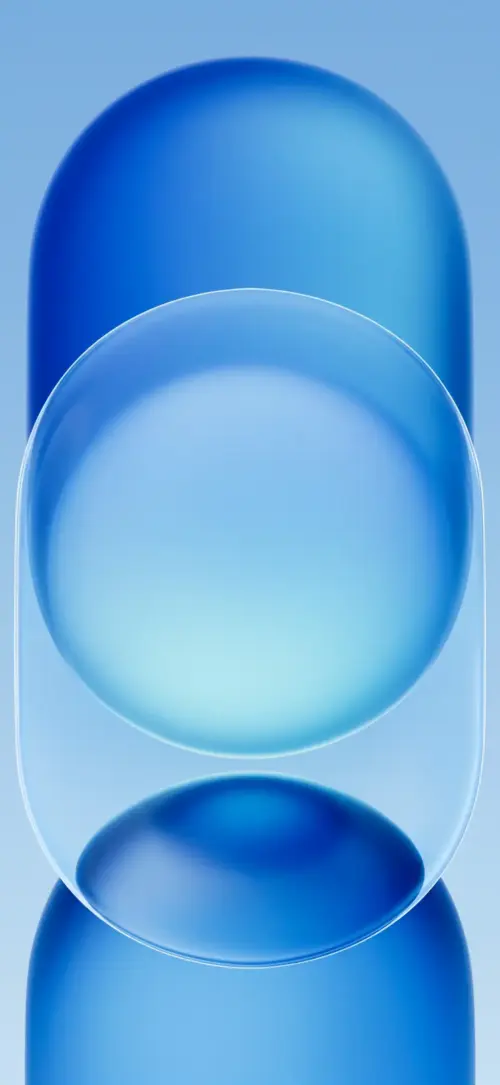 Modern translucent blue bubbles