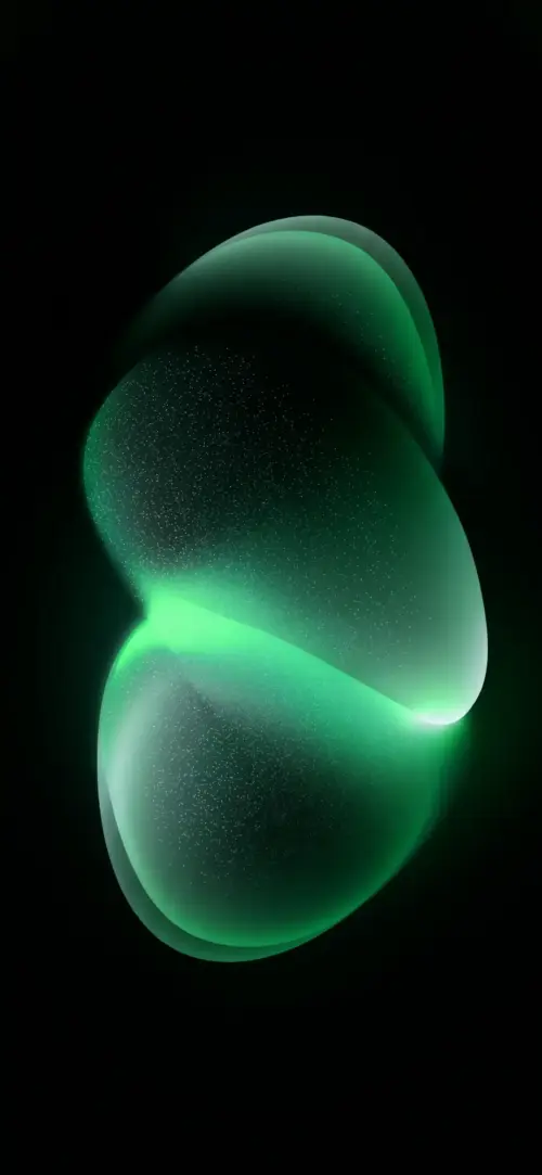 Bright emerald green abstract shape