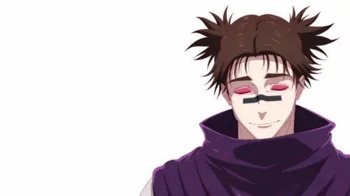 Choso Jujutsu Kaisen on minimalist white background
