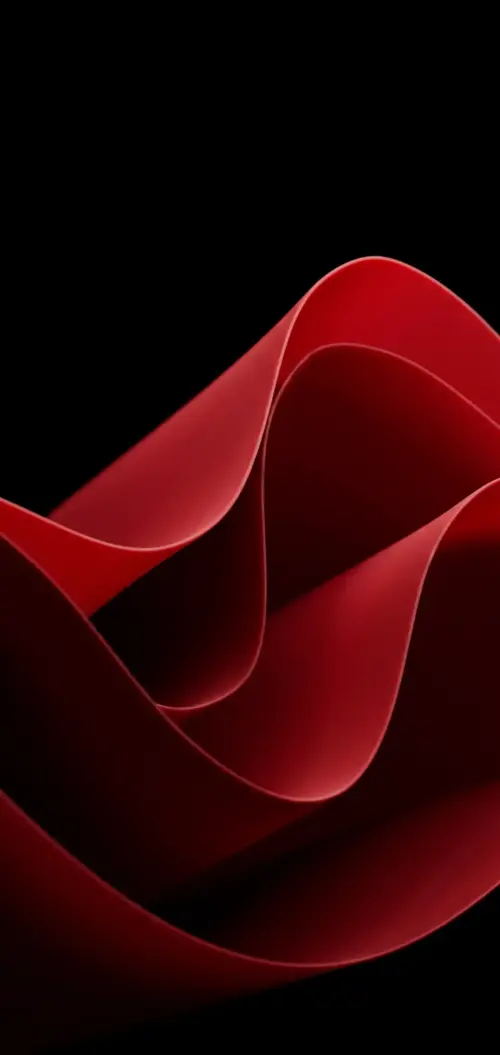 Abstract red shapes with fluid ribbons wallpaper HD 4K for phone